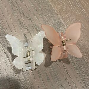 Set of 2 - Butterfly hair clips